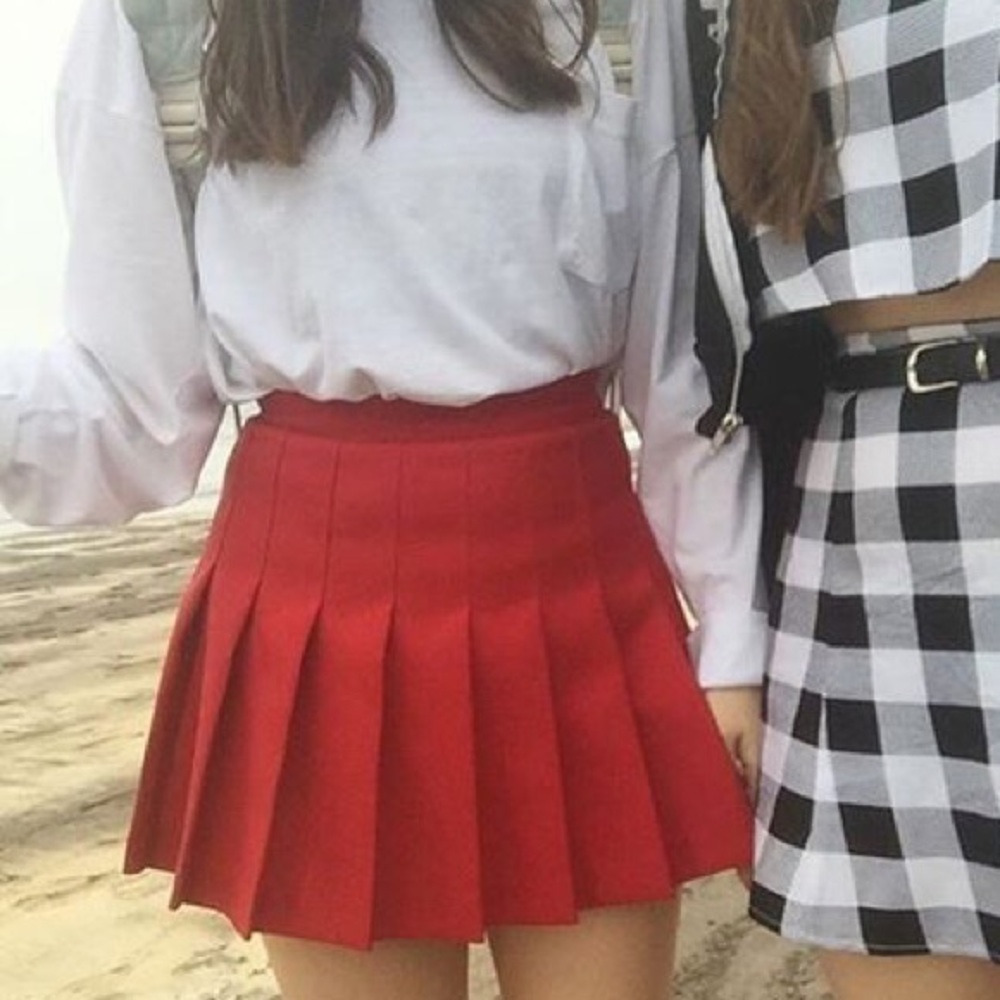 red american apparel tennis skirt